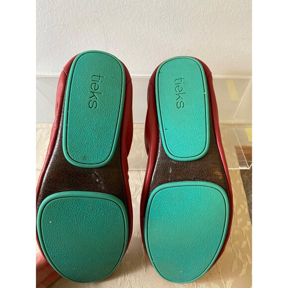 Tieks By Gavrieli Ruby Red Patent Leather Ballet Comfort Flats Shoes Size 10 - Picture 5 of 10